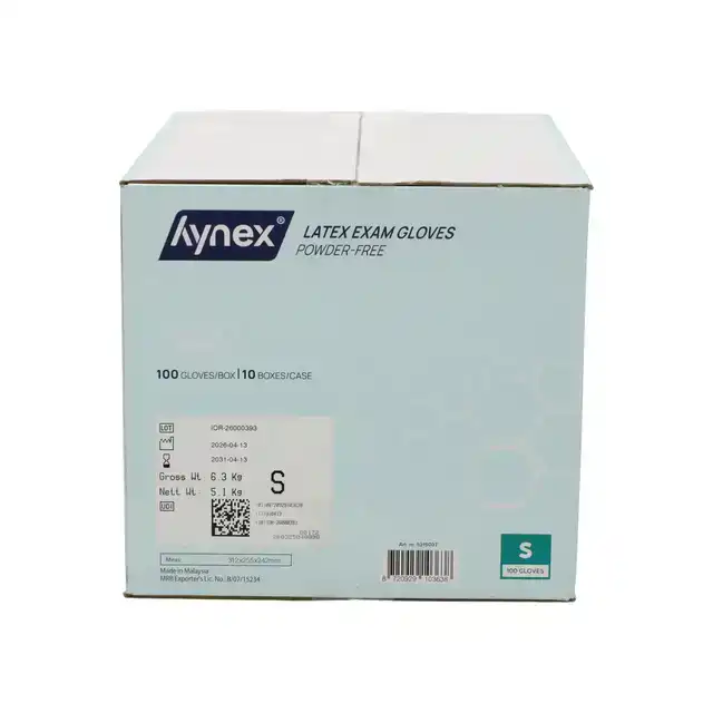 HANDSCHOEN HYNEX LATEX S WIT 5GR 100
