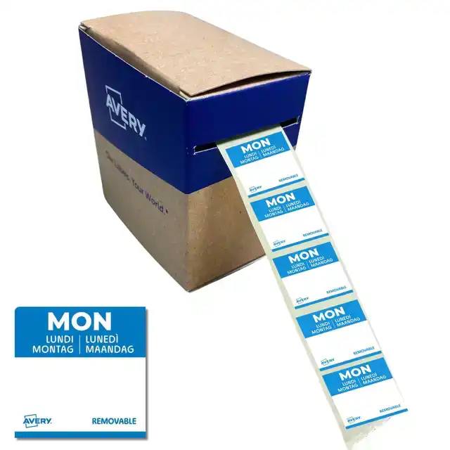 ETIKET AVERY HACCP MAANDAG-BLAUW