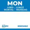 ETIKET AVERY HACCP MAANDAG-BLAUW