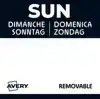 ETIKET AVERY HACCP ZONDAG-ZWART 25X25MM