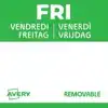 ETIKET AVERY HACCP VRIJDAG-GROEN