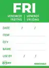 ETIKET AVERY HACCP VRIJDAG-GROEN