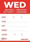 ETIKET AVERY HACCP WOENSDAG-ROOD