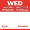 ETIKET AVERY HACCP WOENSDAG-ROOD