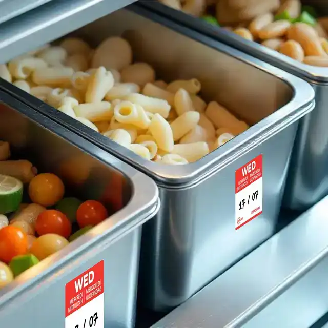 ETIKET AVERY HACCP WOENSDAG-ROOD