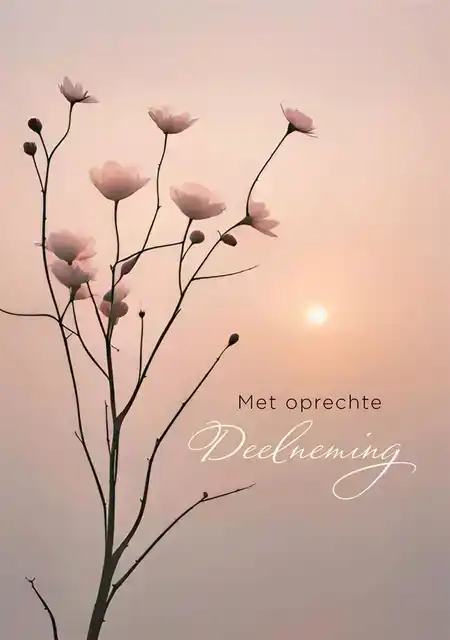 WENSKAART HALLMARK CONDOLEANCE BLOEMEN