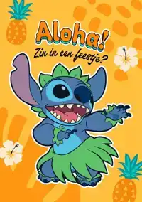 WENSKAART HALLMARK UITNODIGING STITCH 6