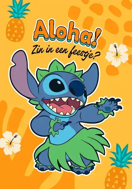 WENSKAART HALLMARK UITNODIGING STITCH 6