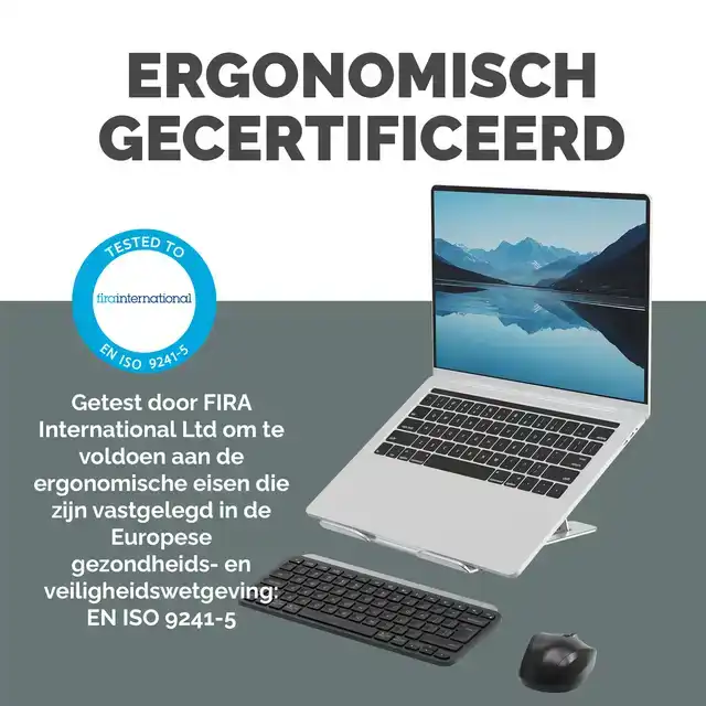 LAPTOPSTANDAARD FELLOWES ALUMIA ZILVER