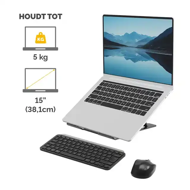 LAPTOPSTANDAARD FELLOWES ALUMIA ZWART