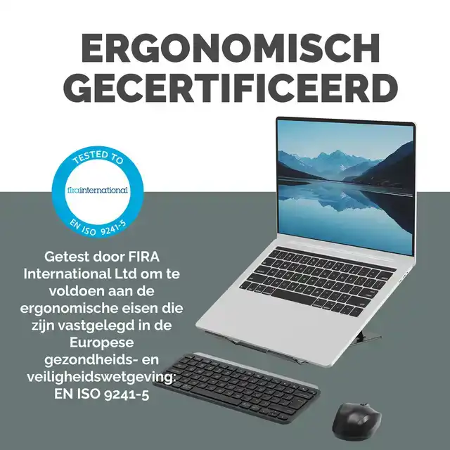 LAPTOPSTANDAARD FELLOWES ALUMIA ZWART