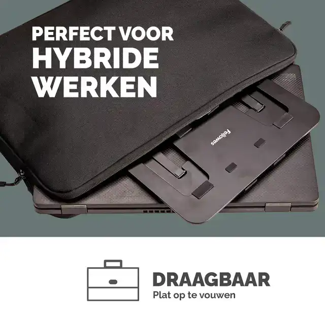LAPTOPSTANDAARD FELLOWES ALUMIA ZWART