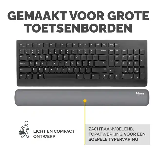 POLSSTEUN FELLOWES BREYTA GRIJS