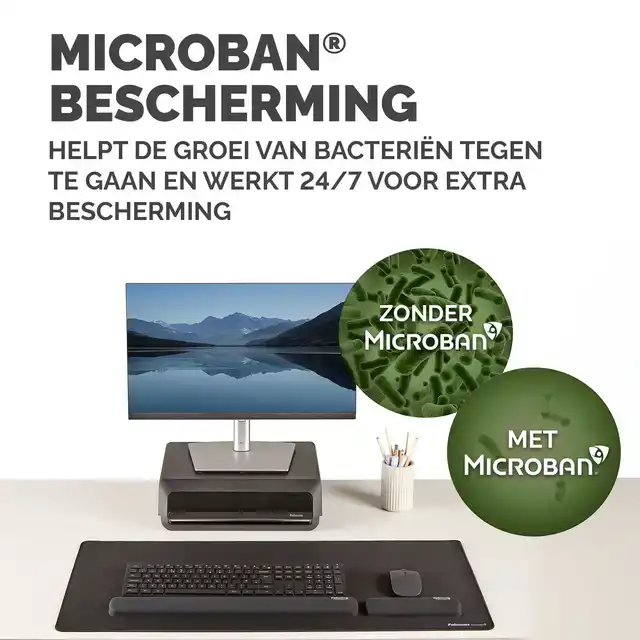 POLSSTEUN FELLOWES BREYTA PALM ZWART