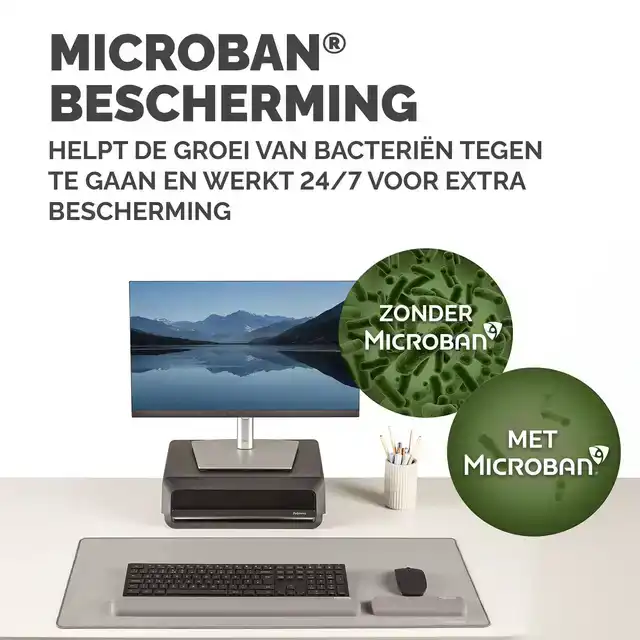 POLSSTEUN FELLOWES BREYTA PALM GRIJS