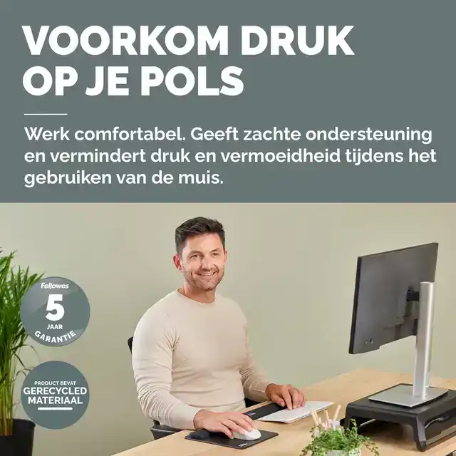 POLSSTEUN FELLOWES BREYTA COMPACT ZWART