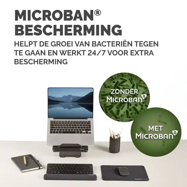 POLSSTEUN FELLOWES BREYTA COMPACT ZWART
