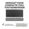 POLSSTEUN FELLOWES BREYTA COMPACT GRIJS