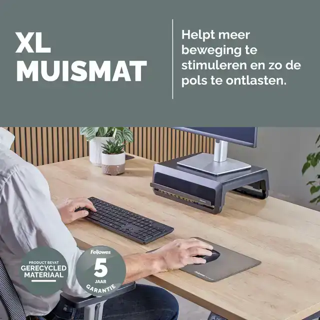 MUISMAT FELLOWES BREYTA XL GRIJS