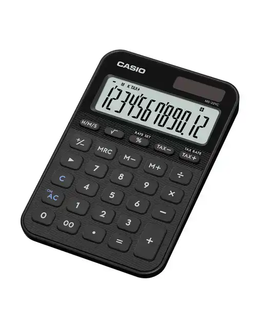 REKENMACHINE CASIO MS-20YC-BK ZWART
