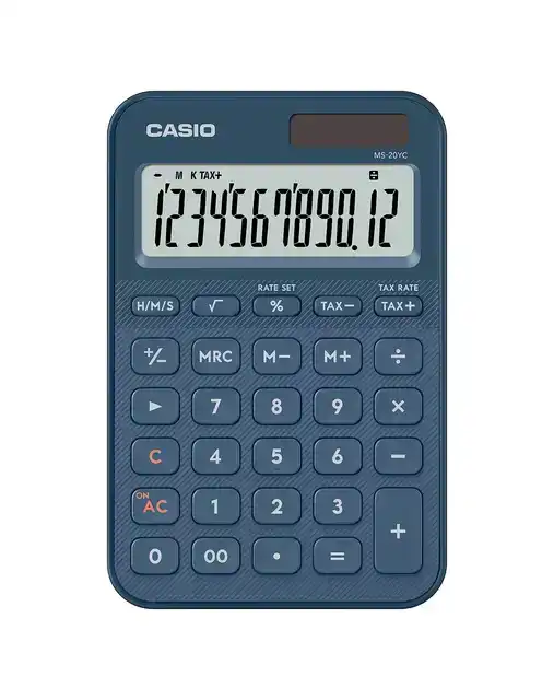 REKENMACHINE CASIO MS-20YC-NY BLAUW