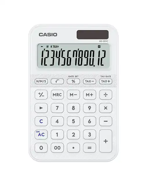 REKENMACHINE CASIO MS-20YC-WE WIT