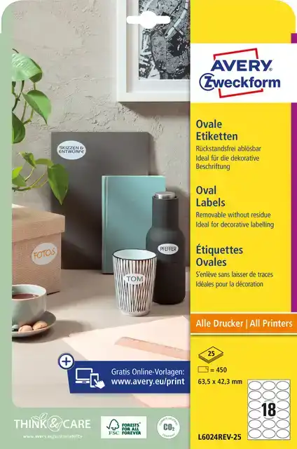 ETIKET AVERY L6024REV-25 63.5X42.3MM