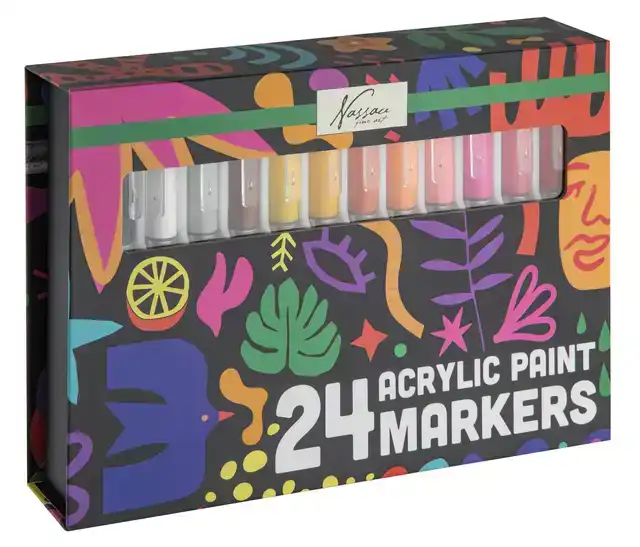 ACRYLMARKERS NASSAU SET Ã 24 KLEUREN