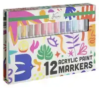 ACRYLMARKERS NASSAU SET Ã  12 KLEUREN