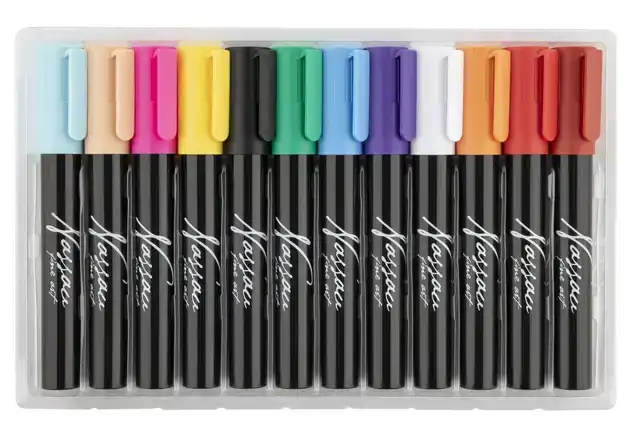 KRIJT EN RAAMMARKERS NASSAU SET Ã 12