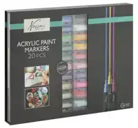 ACRYLMARKER NASSAU SET Ã  20 KLEUREN