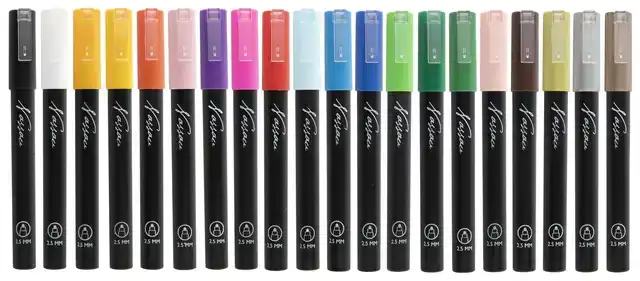 ACRYLMARKER NASSAU SET Ã  20 KLEUREN
