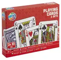 SPEELKAARTEN MOXY DOOS Ã  2 SETS MET 55