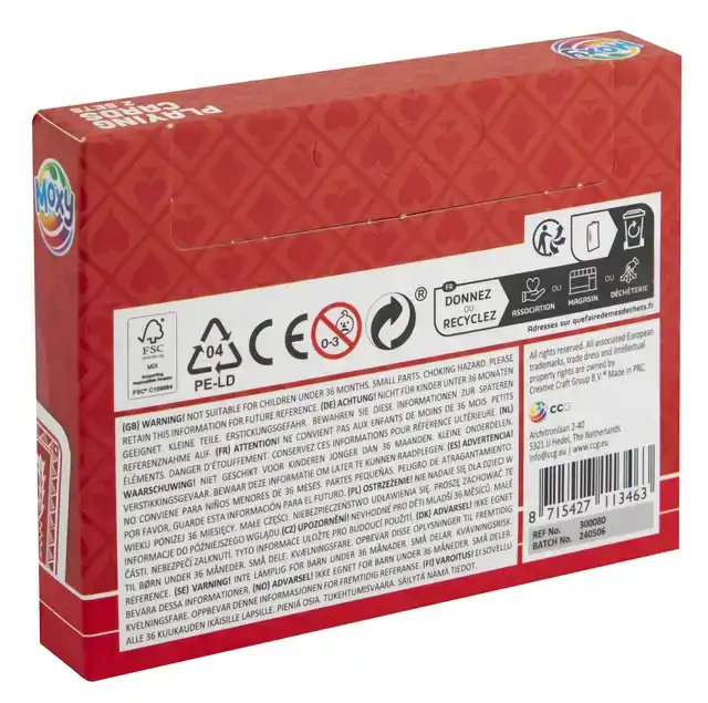 SPEELKAARTEN MOXY DOOS Ã  2 SETS MET 55