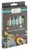 ACRYLMARKER NASSAU DUAL TIP SET Ã 6