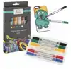 ACRYLMARKER NASSAU DUAL TIP SET Ã 6