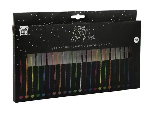 GELPENNEN CRAFT ID GLITTER SET Ã 24