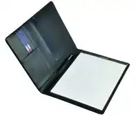 SCHRIJFMAP DESQ LEDER ZWART