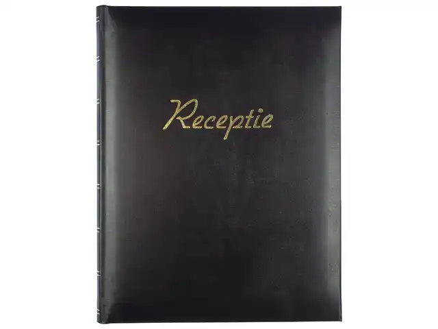 RECEPTIEALBUM KANGARO 26X21CM ZWART