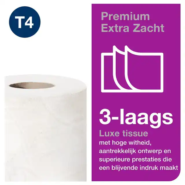 TOILETPAPIER TORK T4 PREMIUM 56X155 VEL