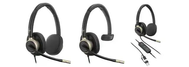 HEADSET HP POLY MISSION 825 STEREO USB