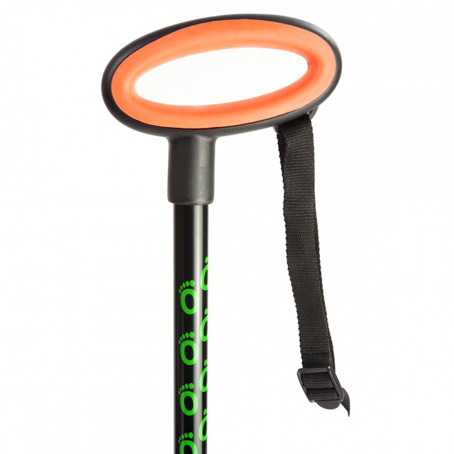 WANDELSTOK FLEXYFOOT OVAAL ZWART