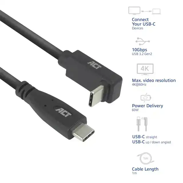 KABEL ACT USB CM ST - CM UP 10G 60W 1M