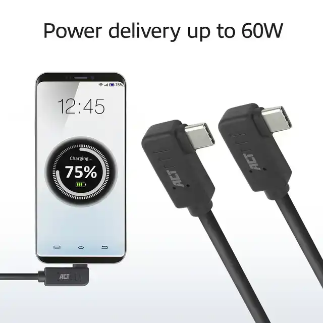 KABEL ACT USB-C HOEK LINKS/RECHTS