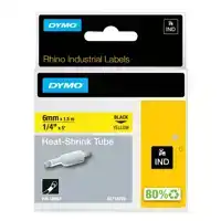LABELTAPE DYMO RHINO KRIMPKOUS 6MM GEEL