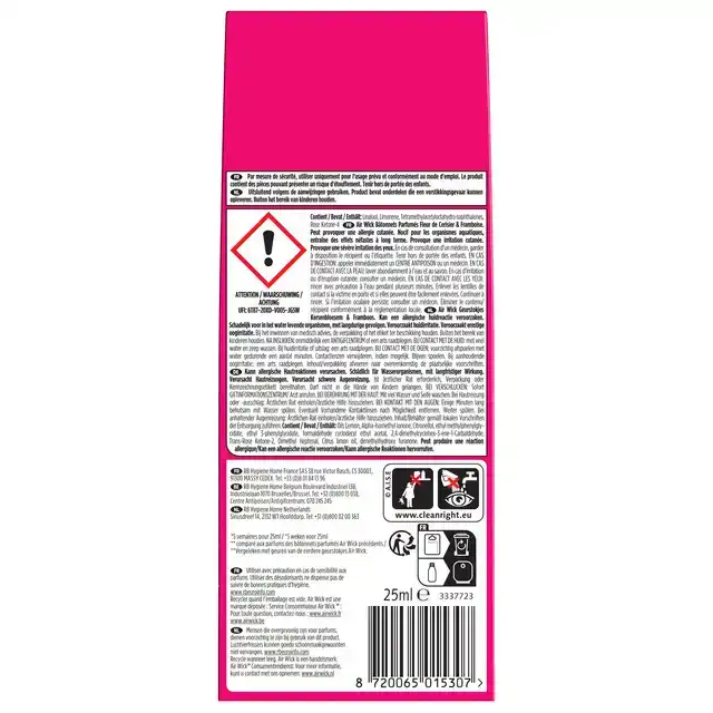 GEURSTOKJES AIRWICK KERS FRAMBOOS 25ML