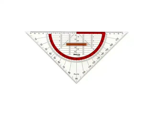 GEODRIEHOEK ARISTO GEOCOLLEGE 22CM MET
