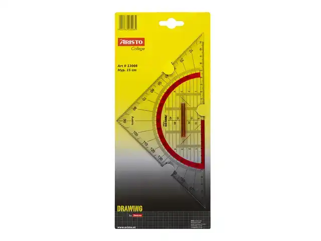 GEODRIEHOEK ARISTO GEOCOLLEGE 22CM MET