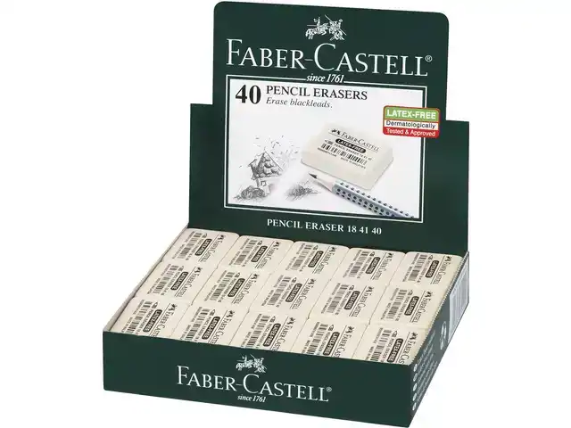 GUM FABER CASTELL 7041 34X26X8MM WIT