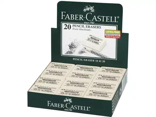 GUM FABER CASTELL 7041 40X27X13MM WIT